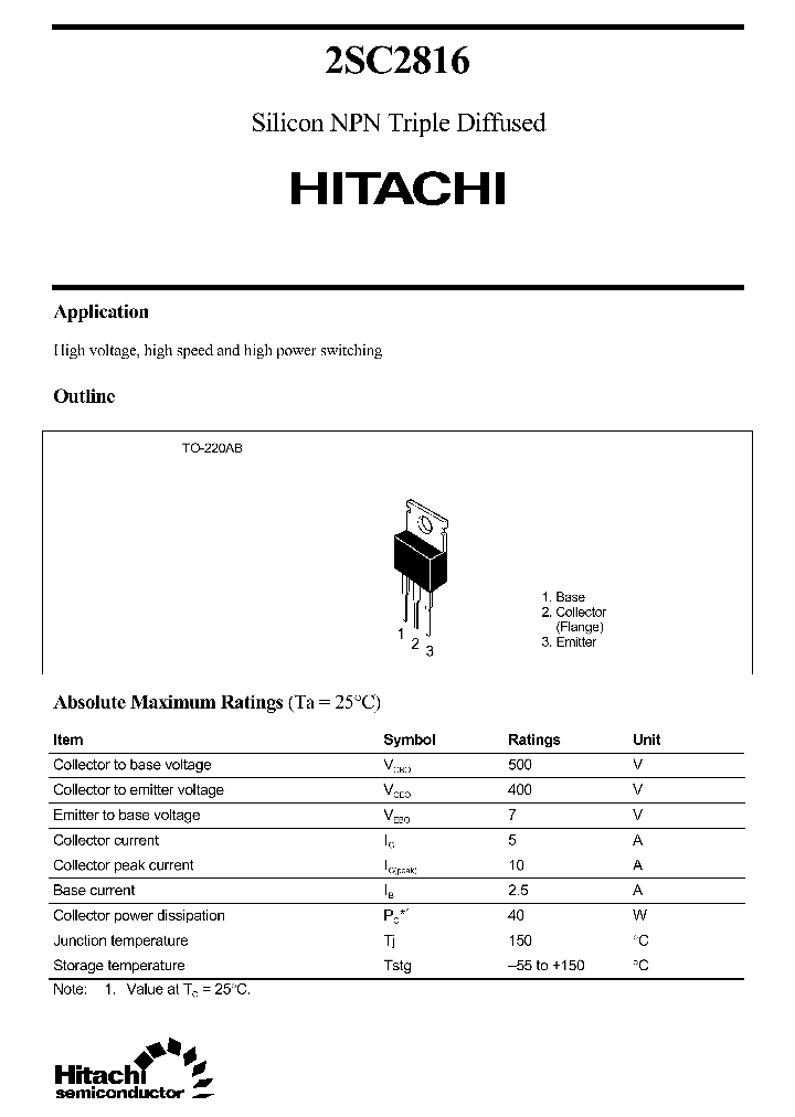 2SC2816_165164.PDF Datasheet