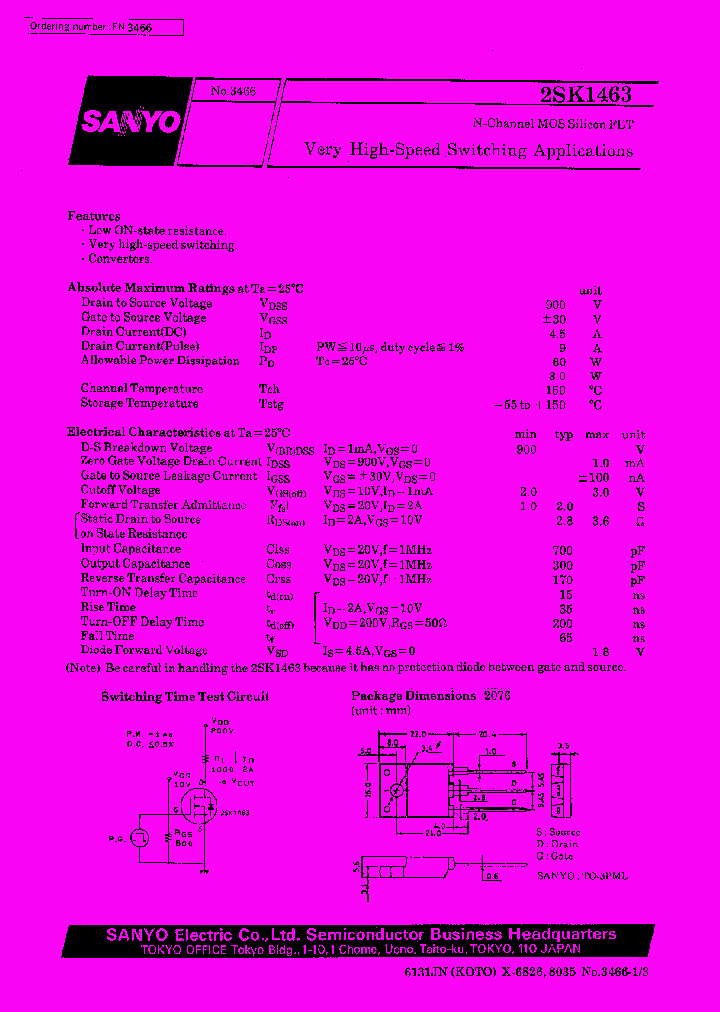 2SK1463_190799.PDF Datasheet