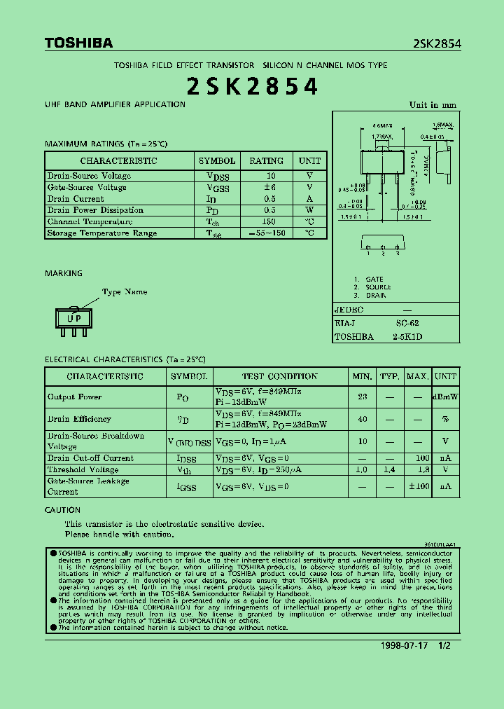 2SK2854_178261.PDF Datasheet