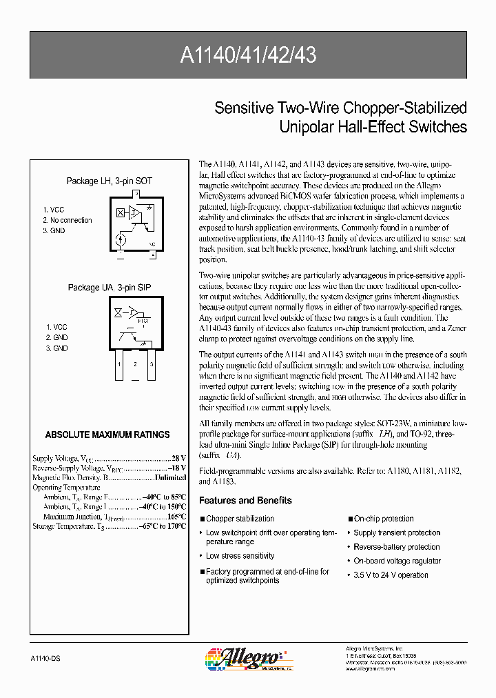 A1141LLH_136049.PDF Datasheet