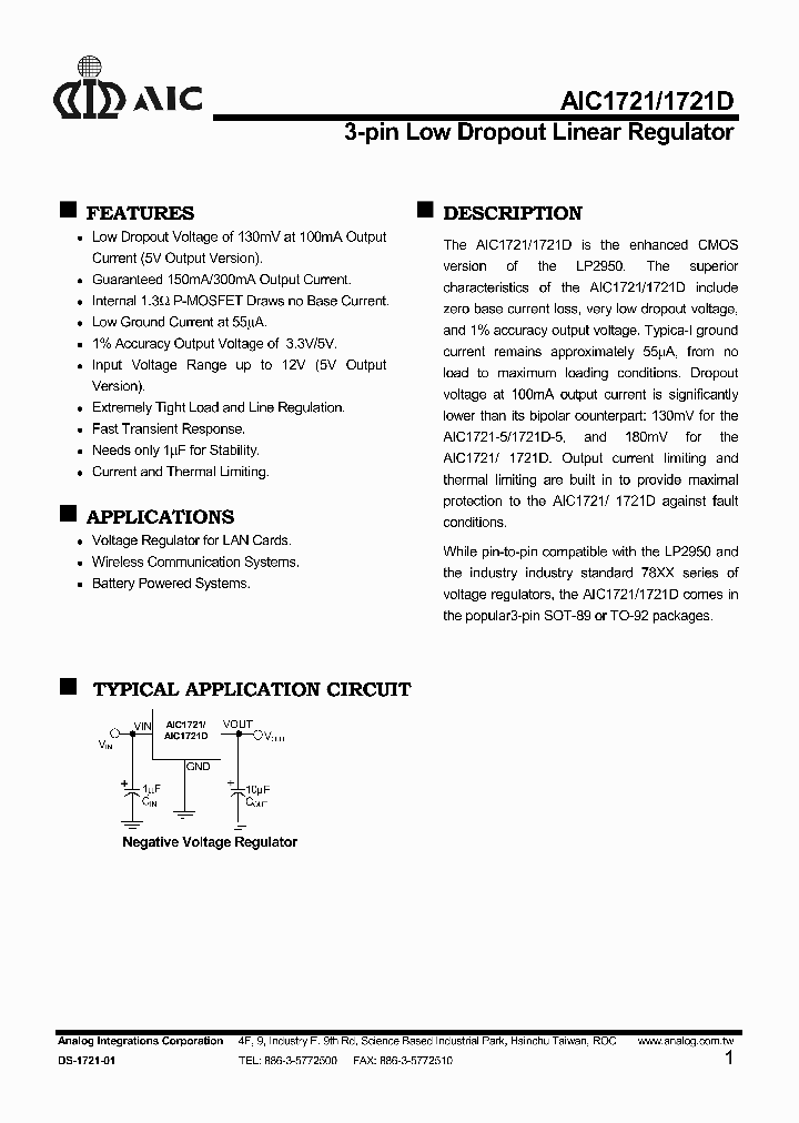 AIC1721_105680.PDF Datasheet