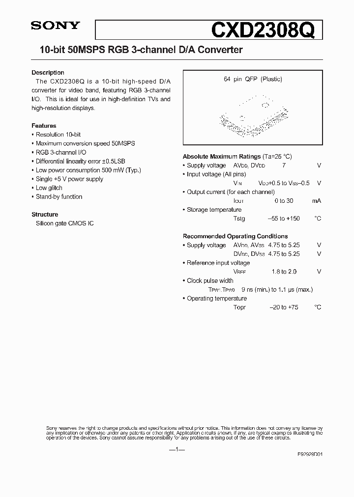 CXD2308Q_110201.PDF Datasheet