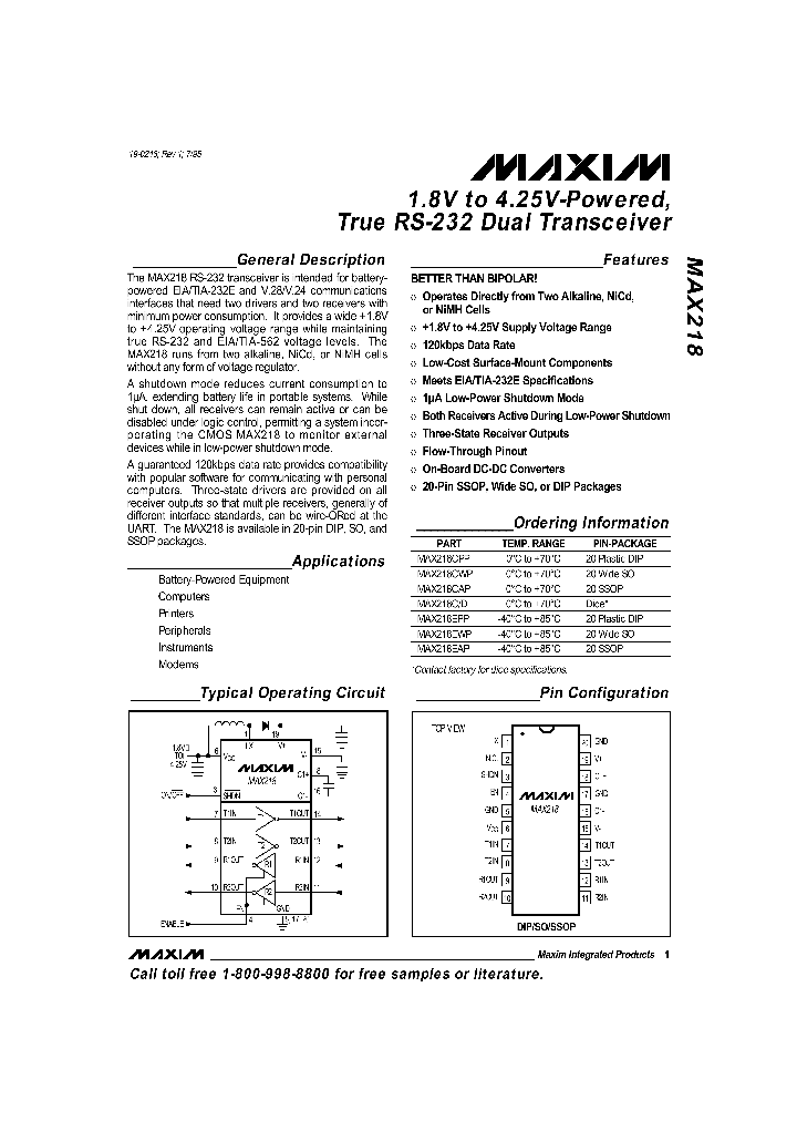 MAX218_137413.PDF Datasheet