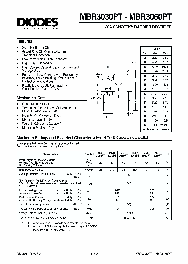 MBR3040PT_133086.PDF Datasheet