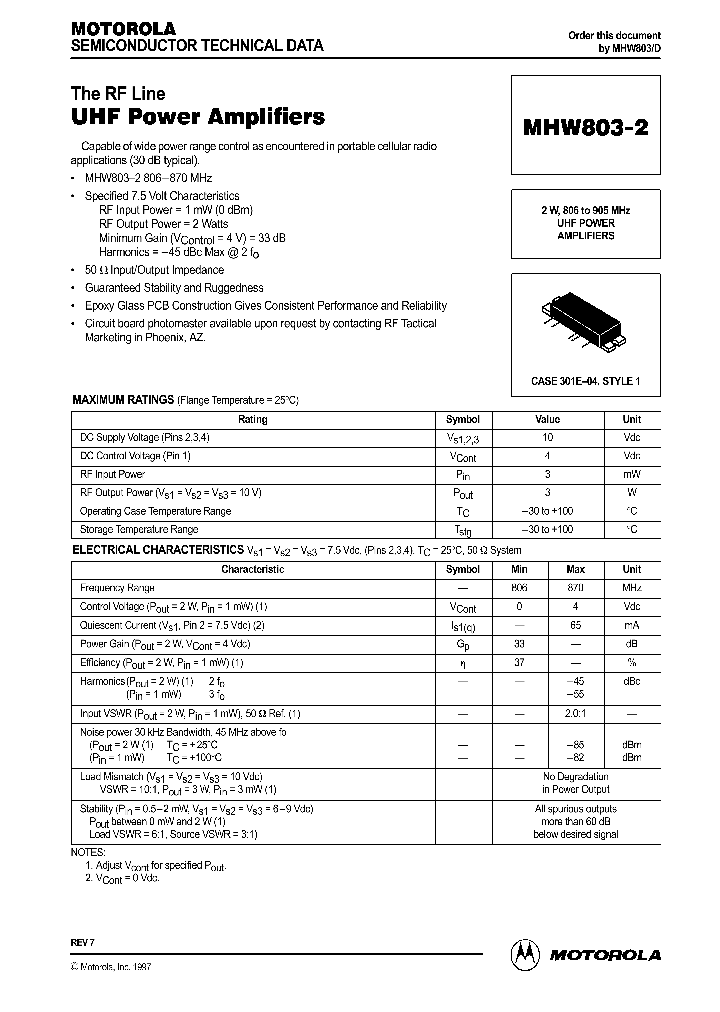 MHW803_52640.PDF Datasheet