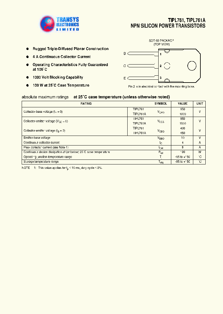 TIPL761_69142.PDF Datasheet