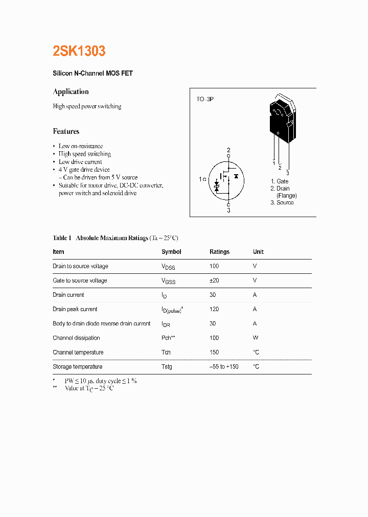 2SK1303_299637.PDF Datasheet