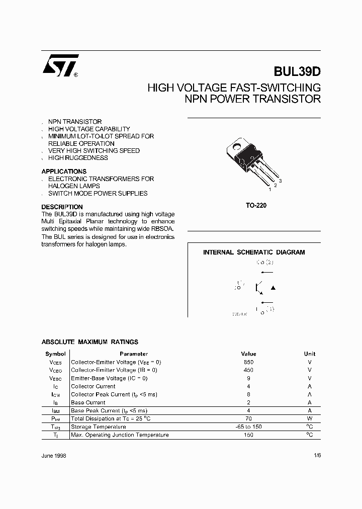 BUL39D_287592.PDF Datasheet