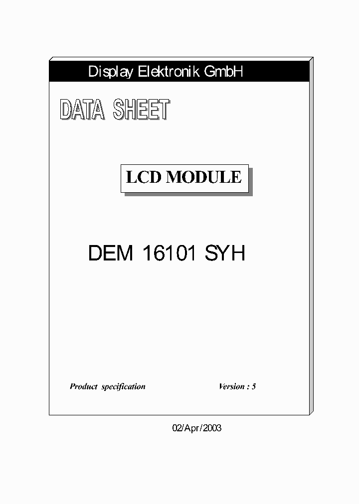 DEM16101SYH_280648.PDF Datasheet