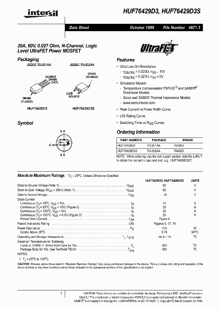 HUF76429D3S_288259.PDF Datasheet