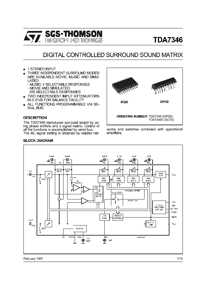 TDA7346D_258771.PDF Datasheet