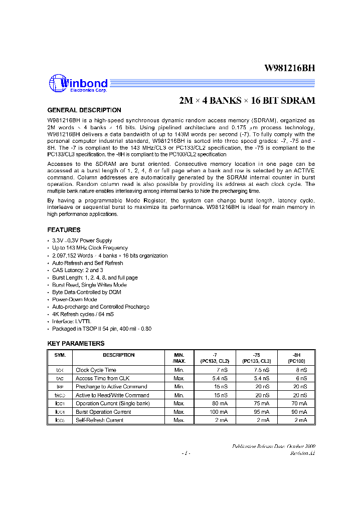 W981216BH_38044.PDF Datasheet