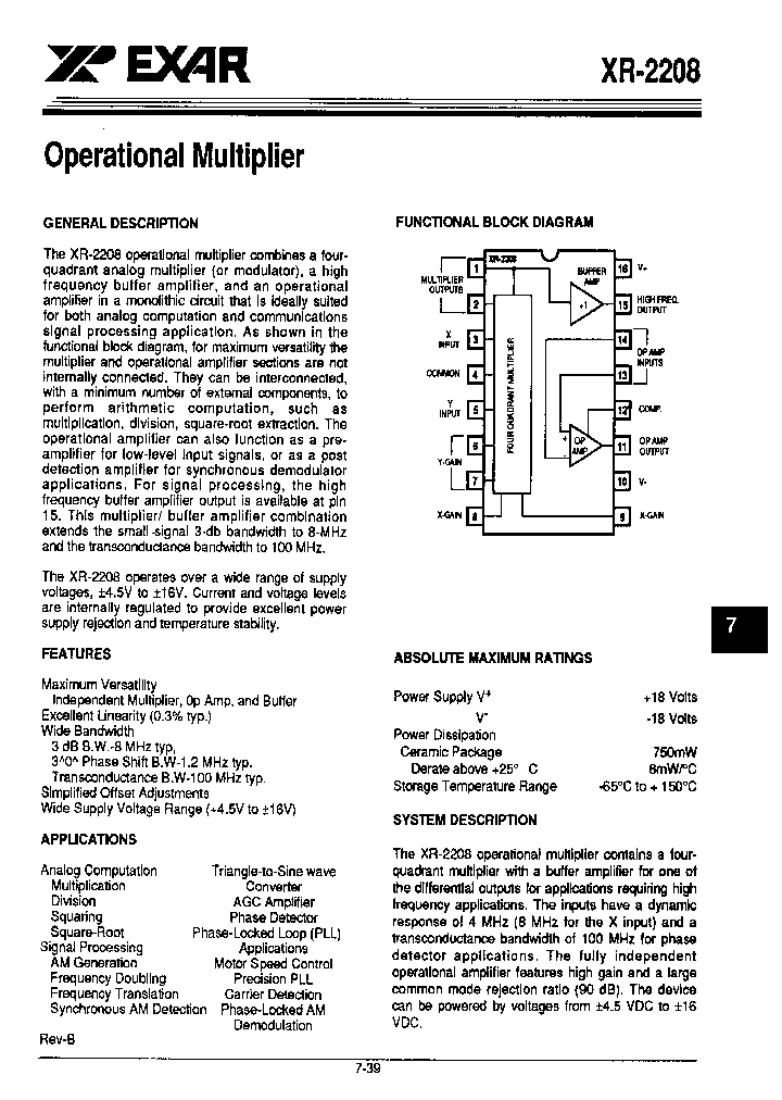 XR2208CP_235195.PDF Datasheet