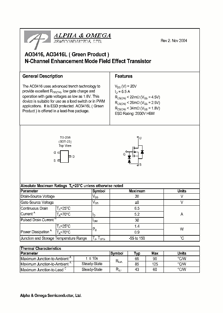 AO3416_204566.PDF Datasheet