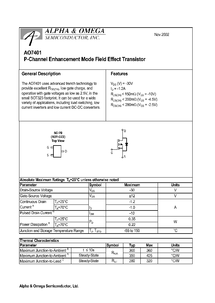 AO7401_204569.PDF Datasheet