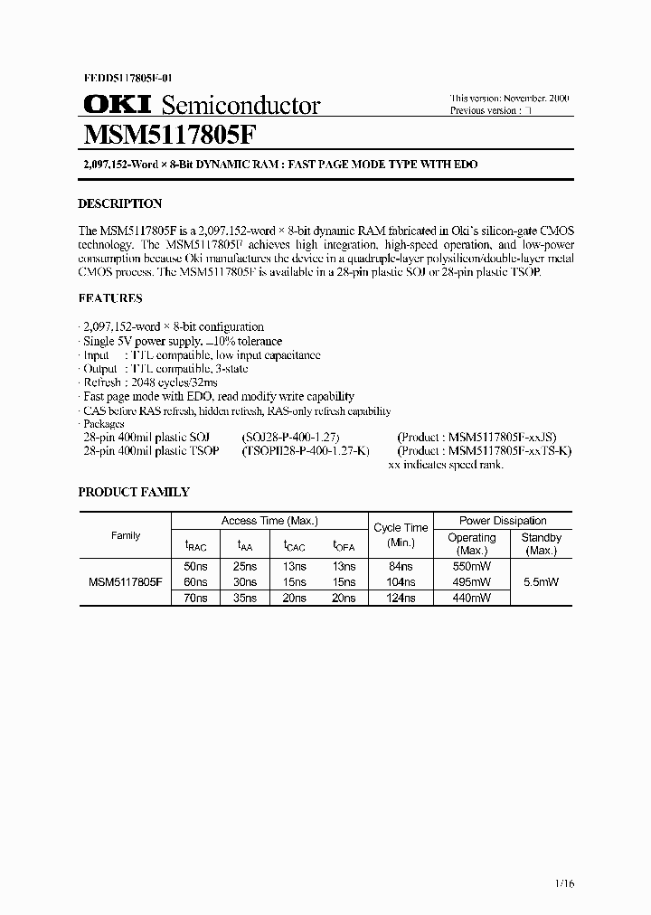 MSM5117805F-60JS_264710.PDF Datasheet