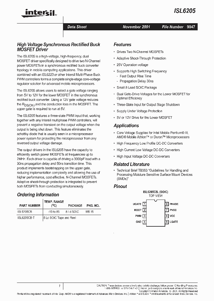 ISL6205CB_166193.PDF Datasheet