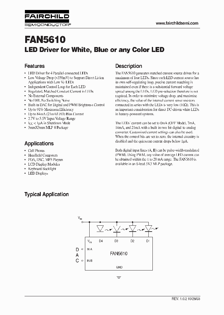 FAN5610_367406.PDF Datasheet