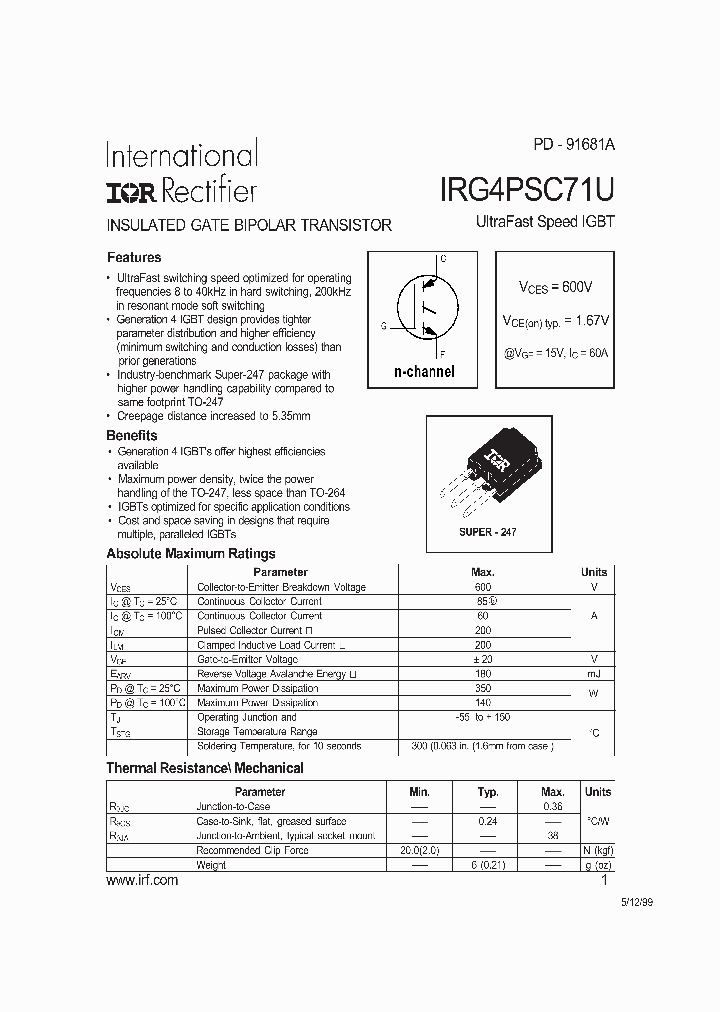 IRG4PSC71U_322611.PDF Datasheet