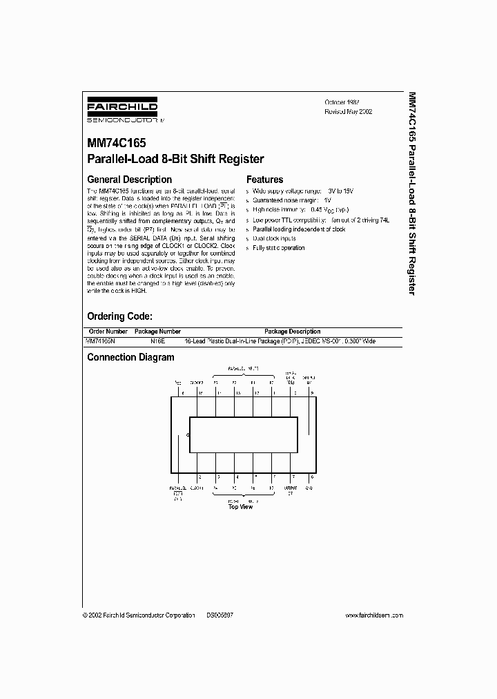 MM74C165_354930.PDF Datasheet