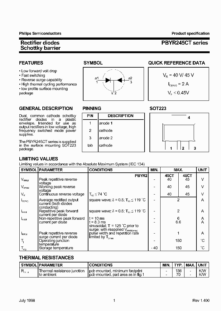 PBYR245CTSERIES_385558.PDF Datasheet