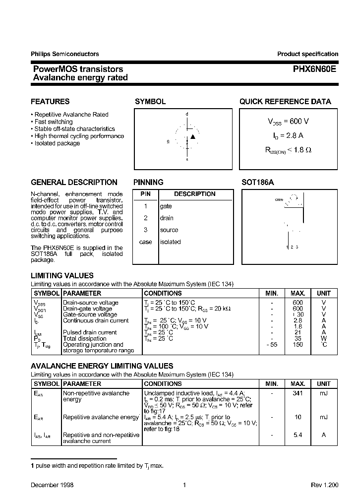 PHX6N60E_348643.PDF Datasheet