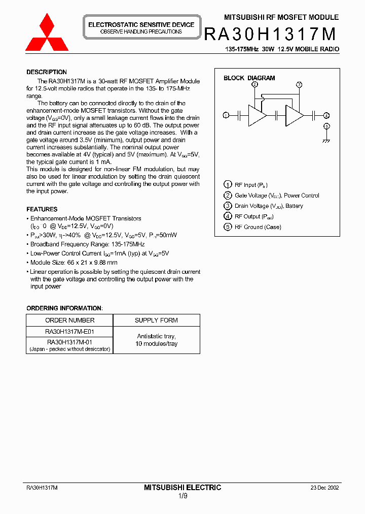 RA30H1317M_362745.PDF Datasheet