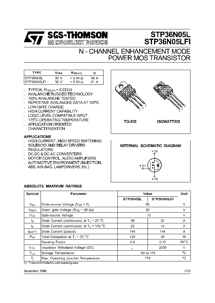 STP36N05LFI_341278.PDF Datasheet