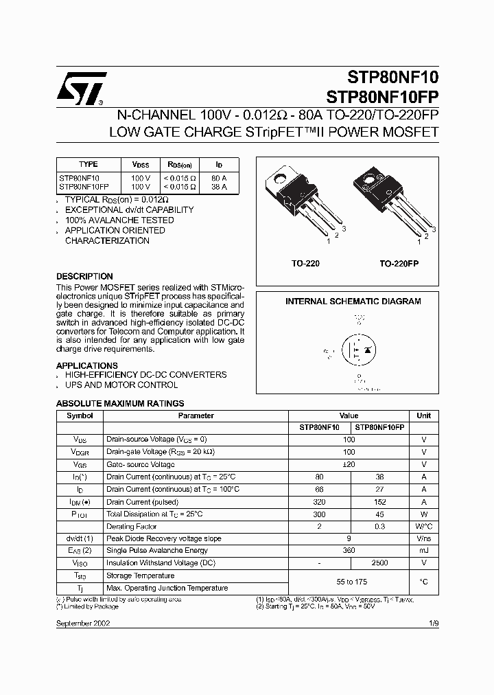 STP80NF10FP_191403.PDF Datasheet