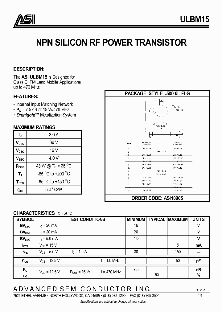 ULBM15_385827.PDF Datasheet