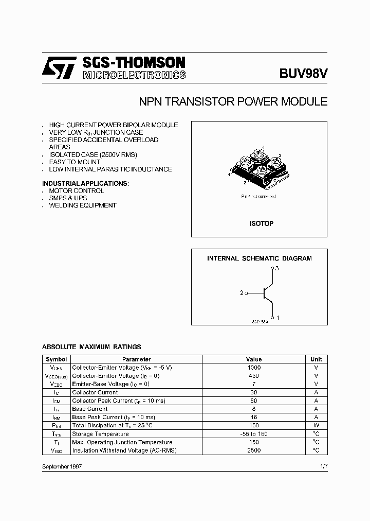 BUV98_400405.PDF Datasheet