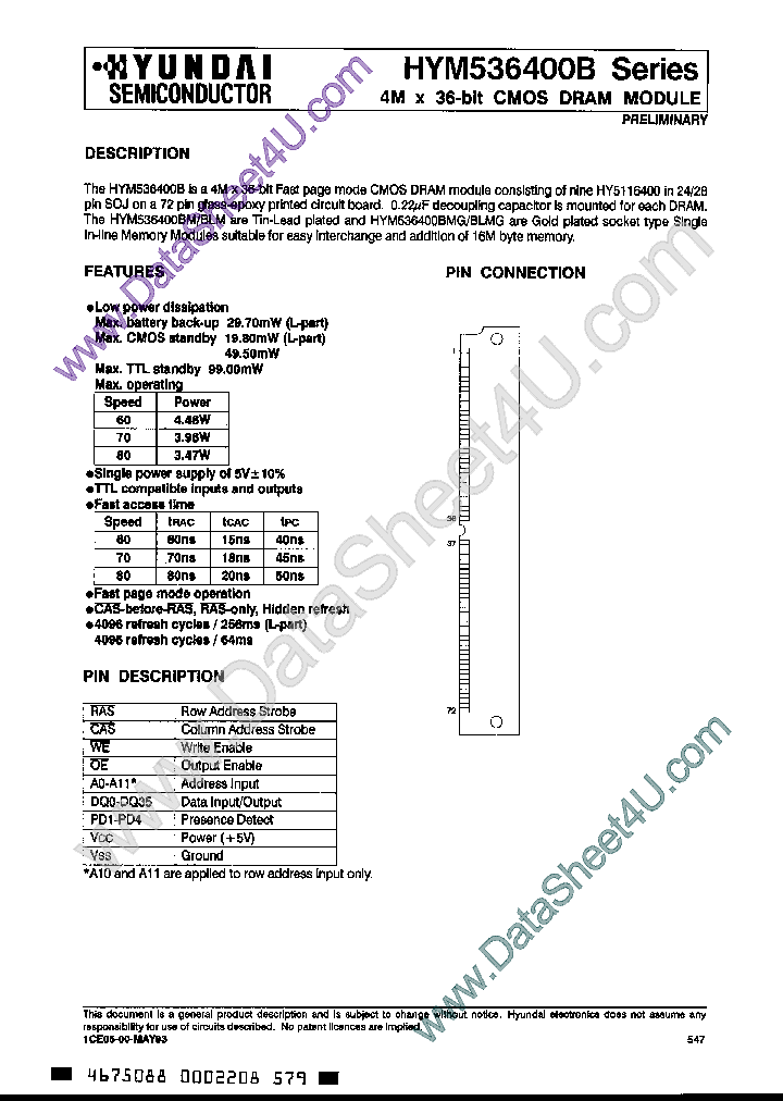 HYM536400B_391717.PDF Datasheet