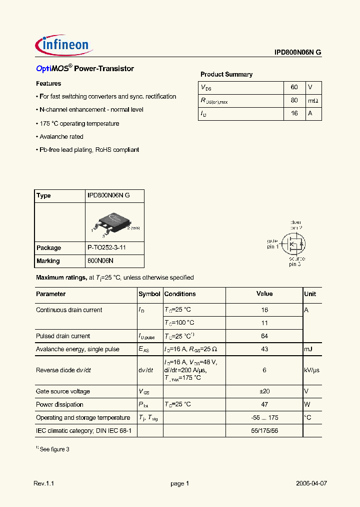 IPD800N06NG_422488.PDF Datasheet