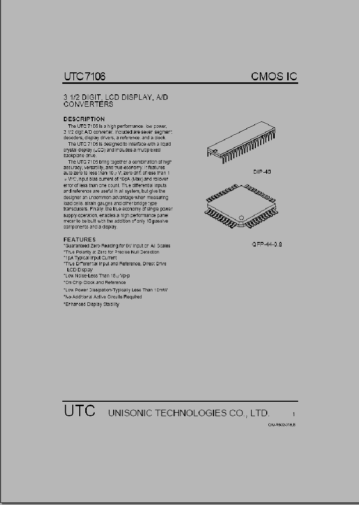 UTC7106_420838.PDF Datasheet