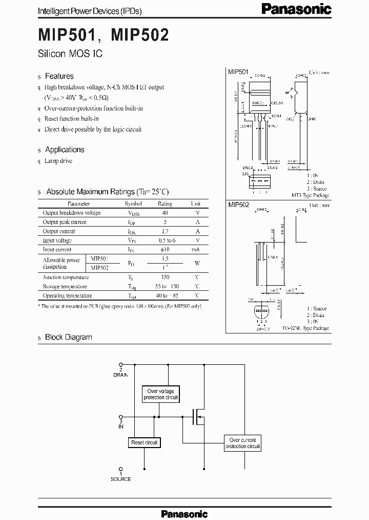 MIP502_478232.PDF Datasheet