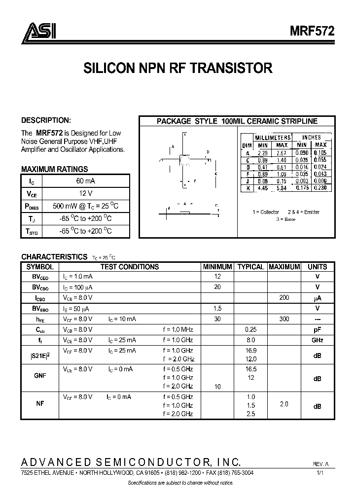 MRF572_442017.PDF Datasheet