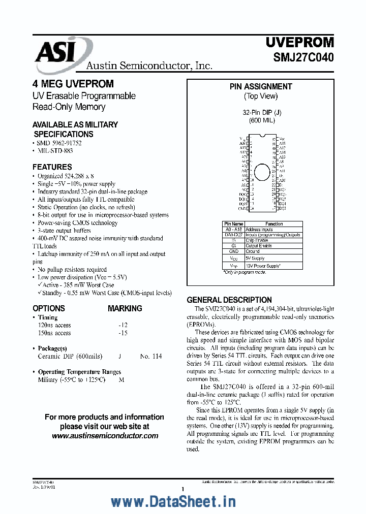 SMJ27C040_442079.PDF Datasheet