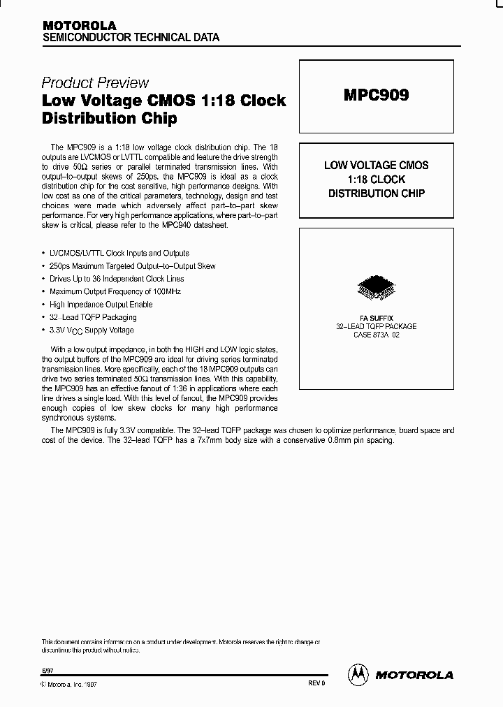 MPC909_554975.PDF Datasheet