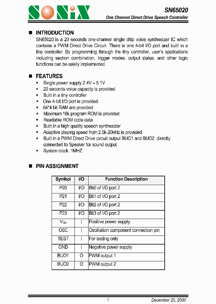 SN65020_527583.PDF Datasheet