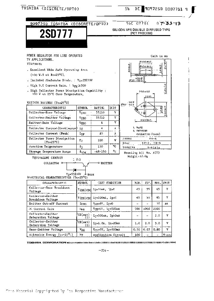 2SD777_559950.PDF Datasheet