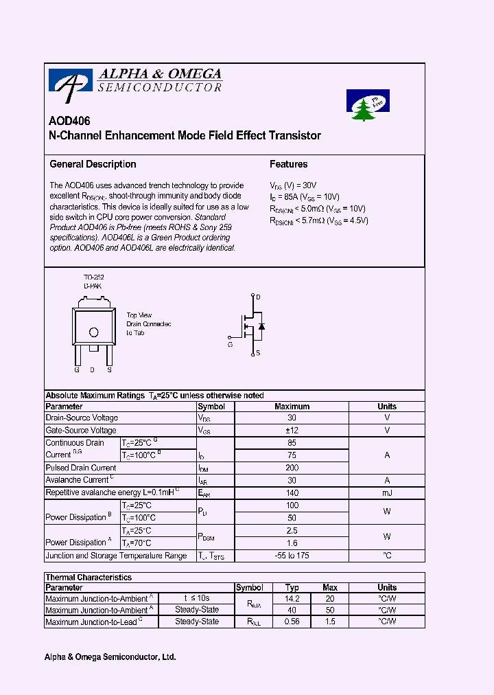AOD406_757690.PDF Datasheet