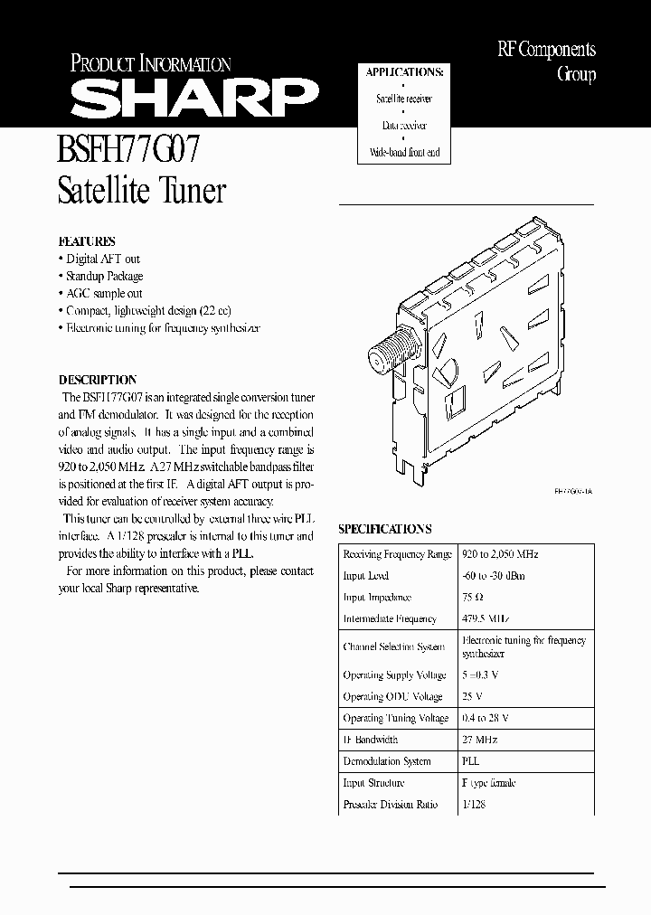 BSFH77G07_663228.PDF Datasheet