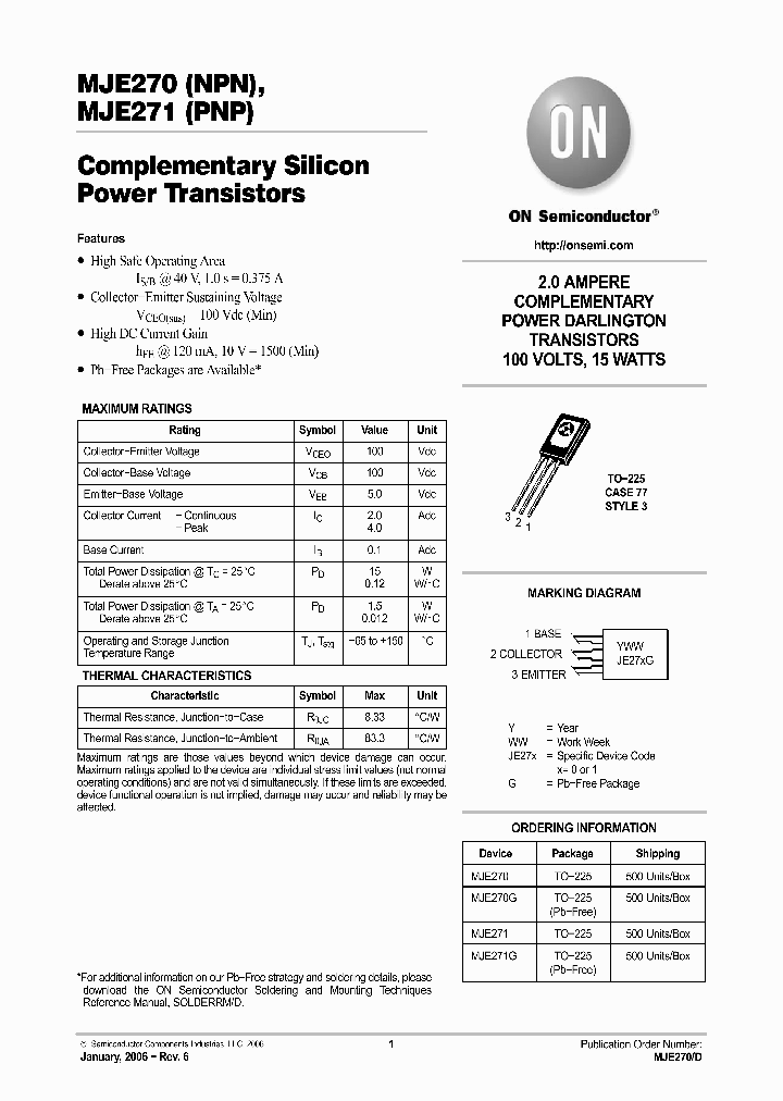 MJE270G_742765.PDF Datasheet