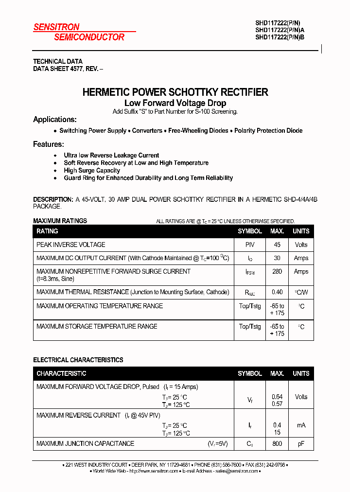 SHD117222NA_635322.PDF Datasheet