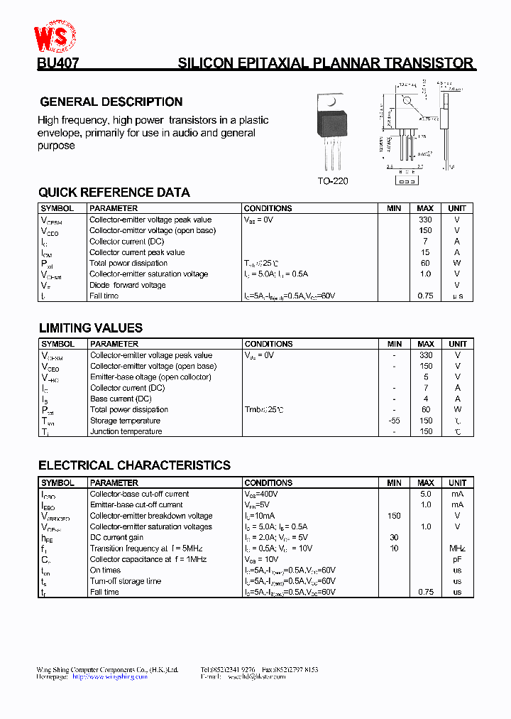 BU407_923498.PDF Datasheet