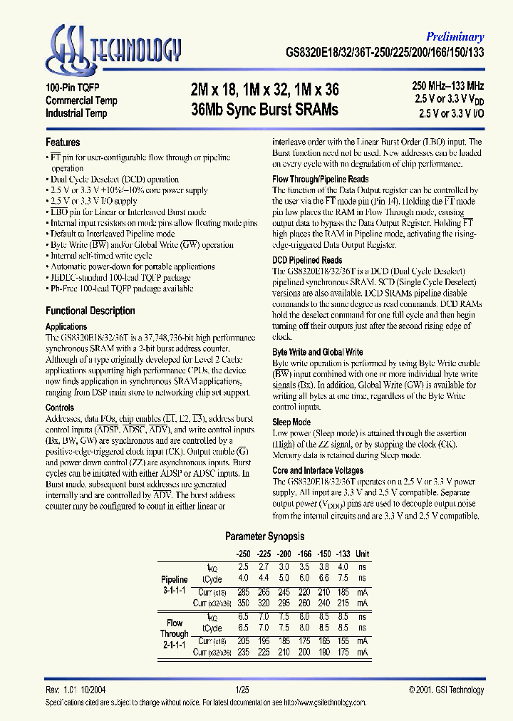 GS8320E18T-150I_624709.PDF Datasheet