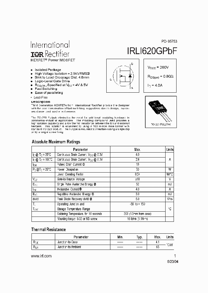 IRLI620GPBF_708137.PDF Datasheet