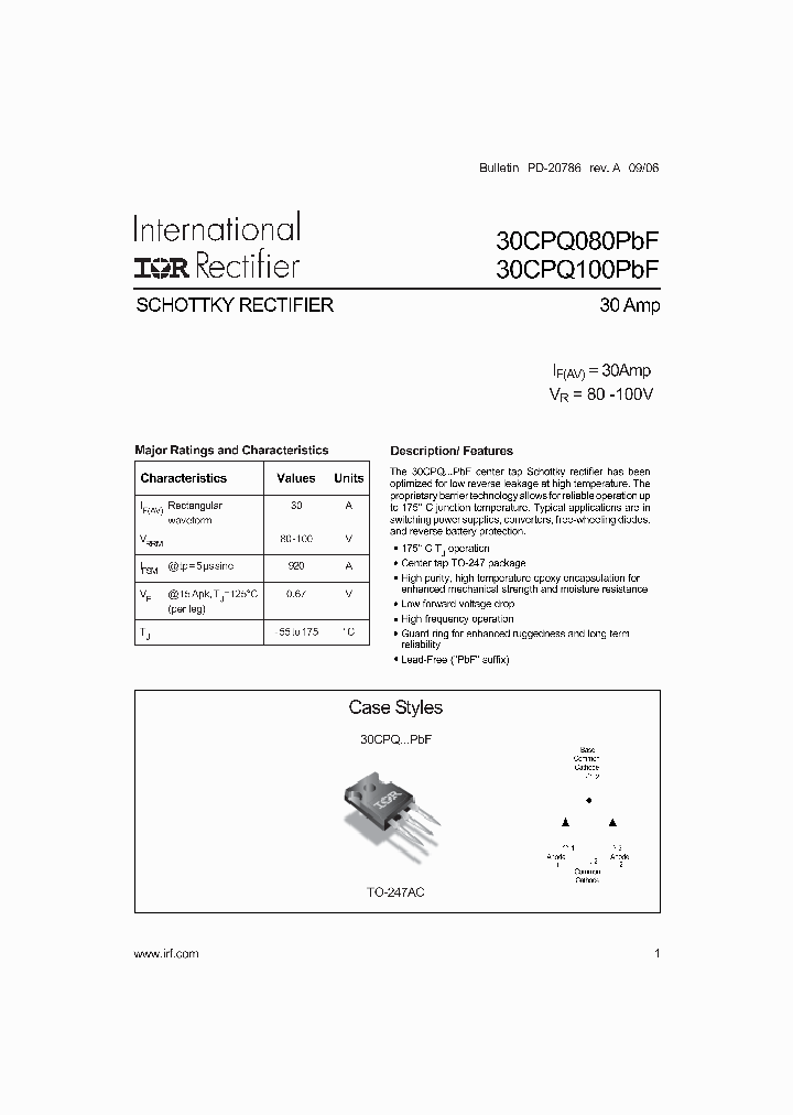 30CPQ080PBF_1135962.PDF Datasheet