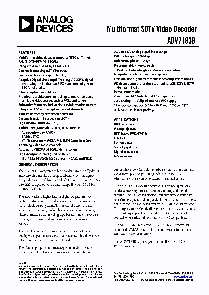 ADV7183BKSTZ_1207947.PDF Datasheet