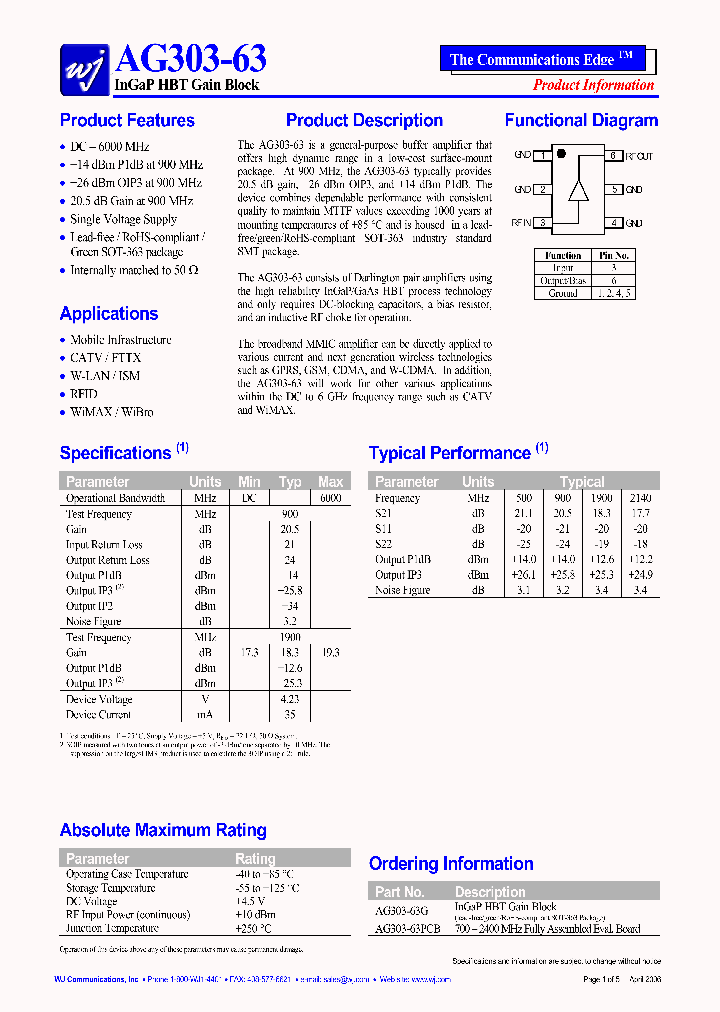 AG303-63PCB_1208117.PDF Datasheet